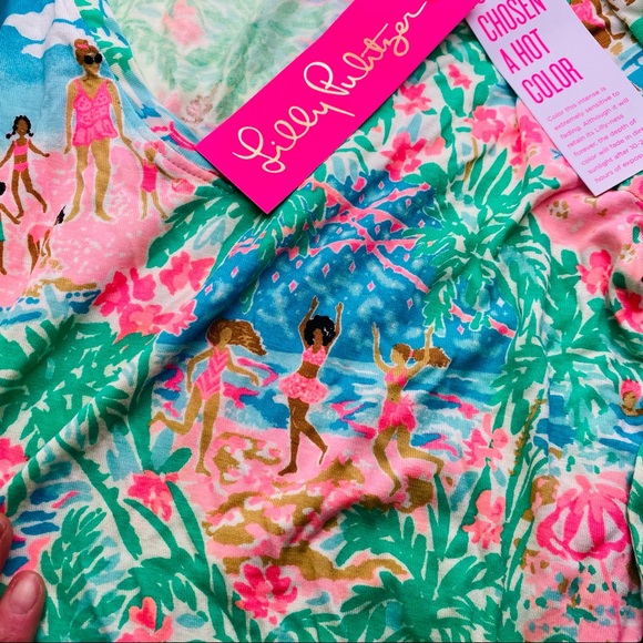 NWOT Lilly Pulitzer PJ Knit LS Top Let’s Get Together Knit XXS Relaxed Fit - Picture 10 of 16